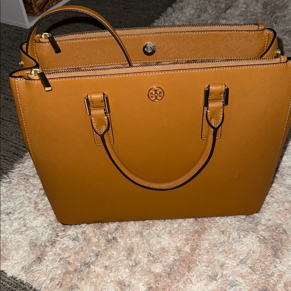 Tory Burch Tan Leather Tote Bag